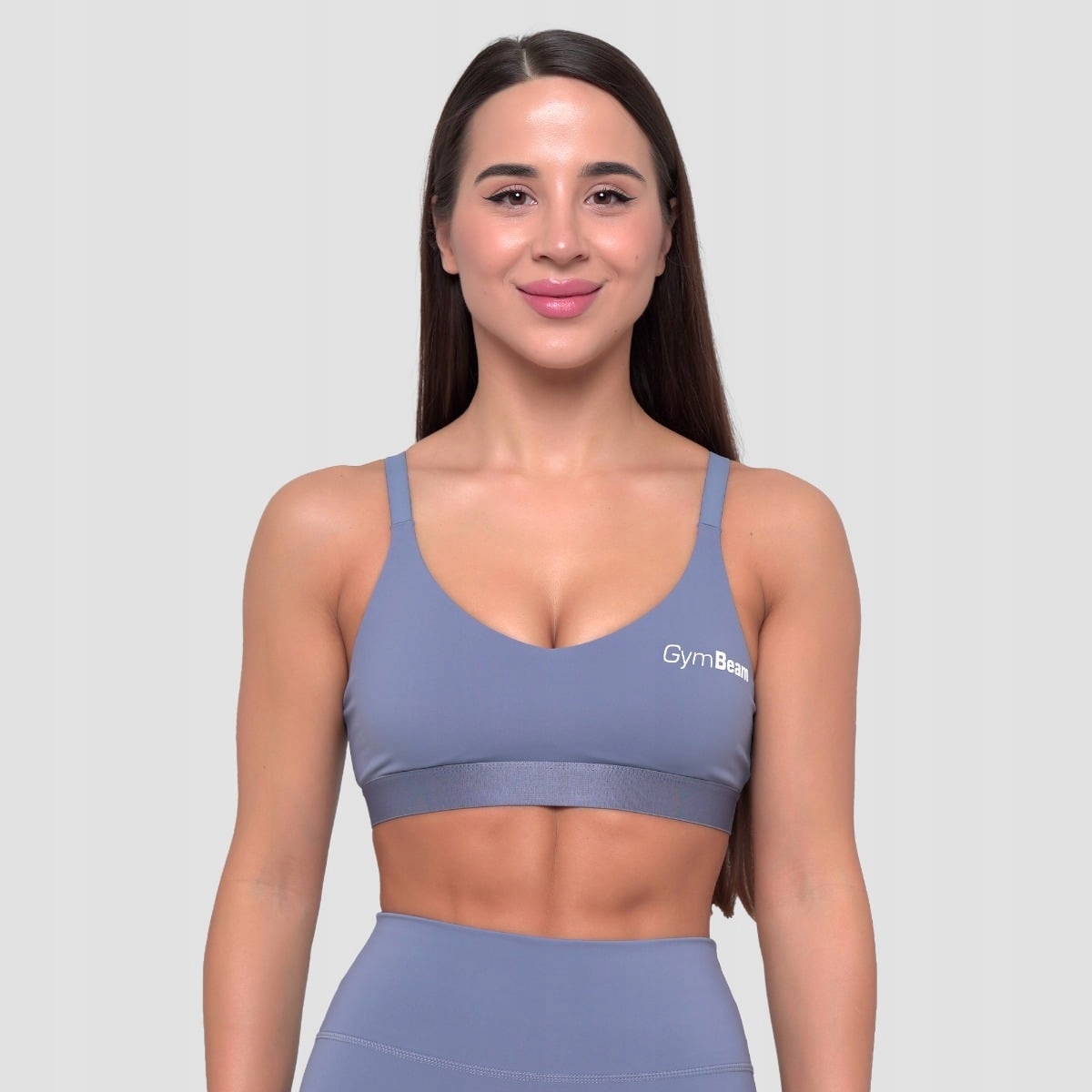 GymBeam Biustonosz sportowy Essence String Denim Blue Xs