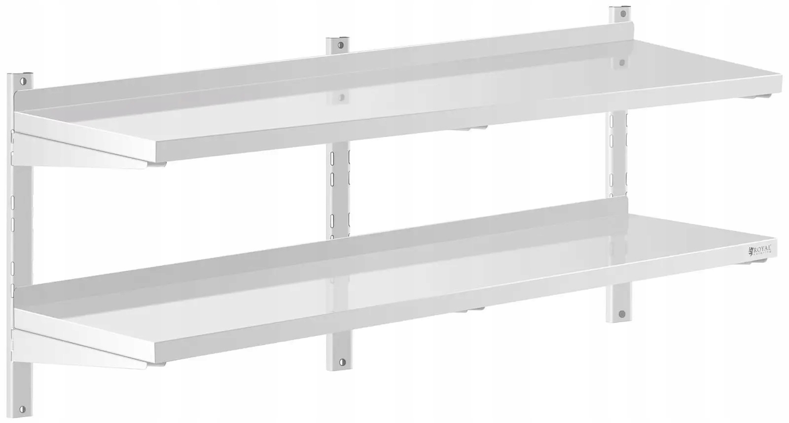 Półka wisząca ścienna 2 blaty 140 cm Royal Catering RCWR-1400.4 10011461