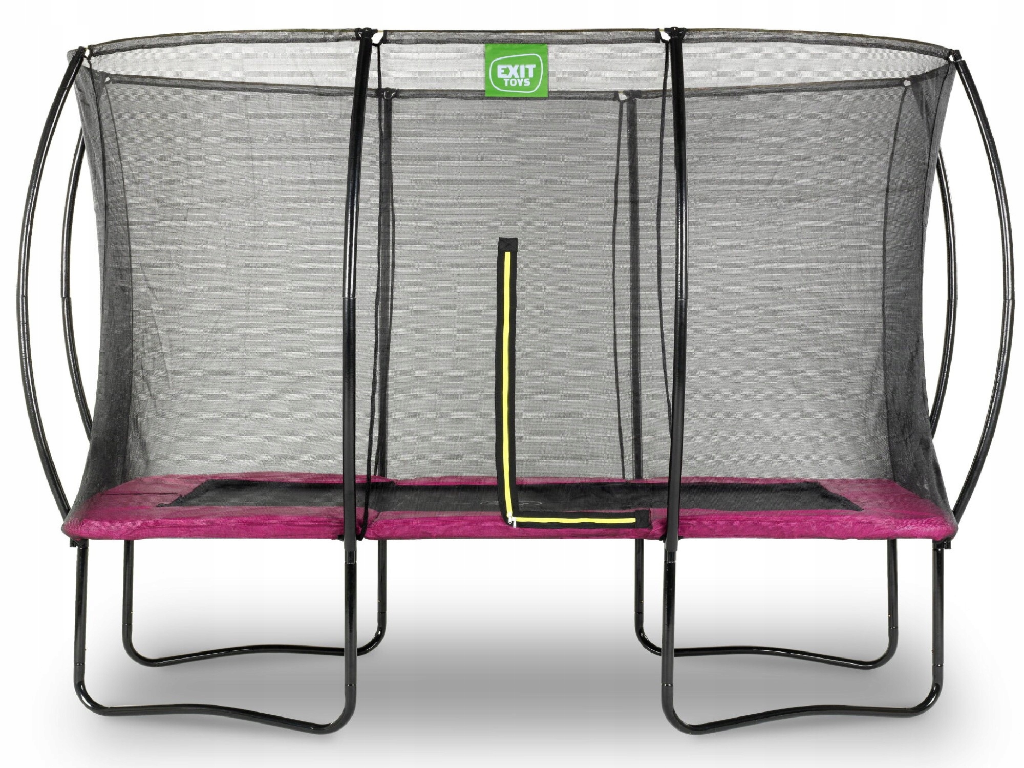 Trampolina Ogrodowa Z Siatką Zabezpieczającą 244x366 CM Prostokątna Różowa
