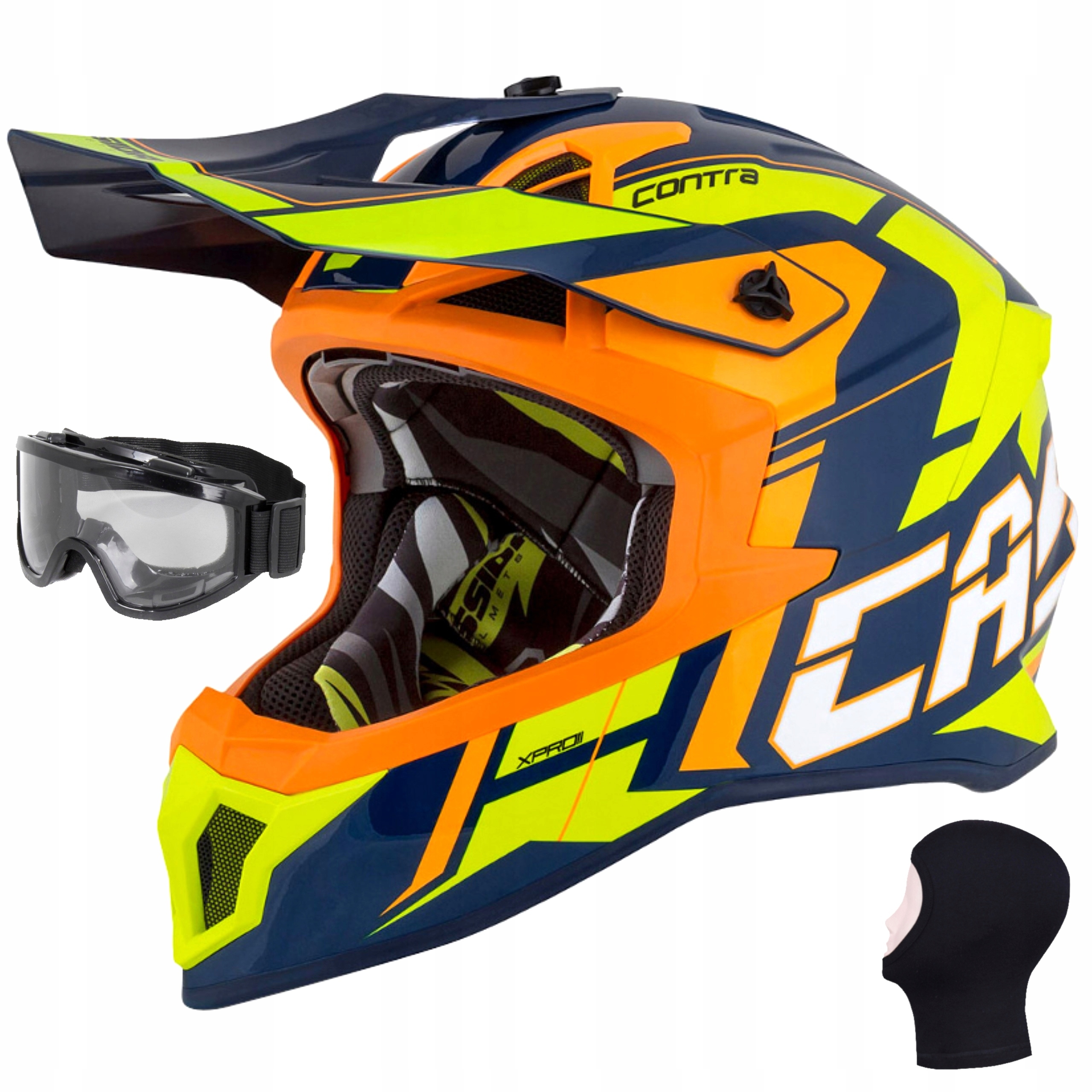 CASSIDA PRO2 KASK MOTOCYKLOWY CROSS WŁÓKNO SZKLANE
