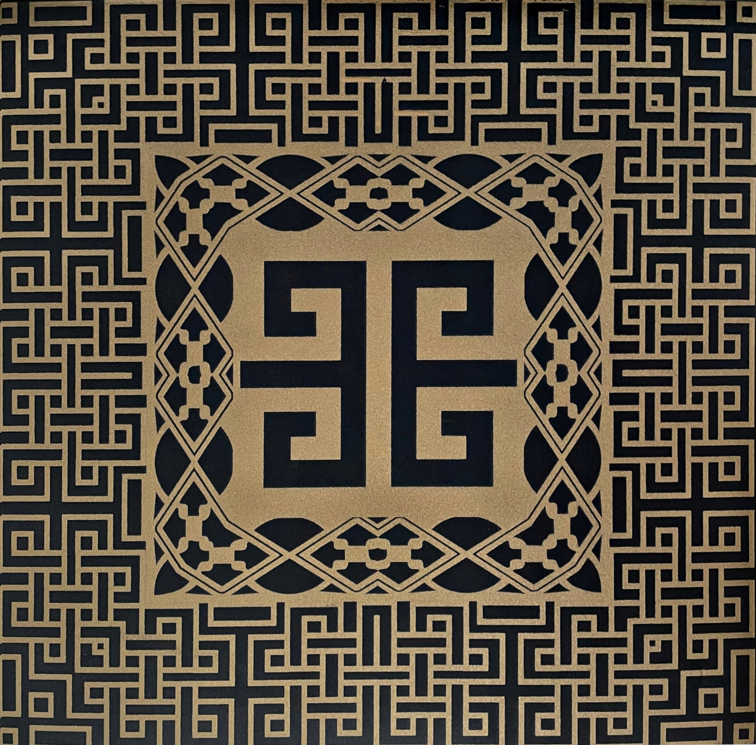 

Panele Ścienne Kasetony Werso Czarno Złote