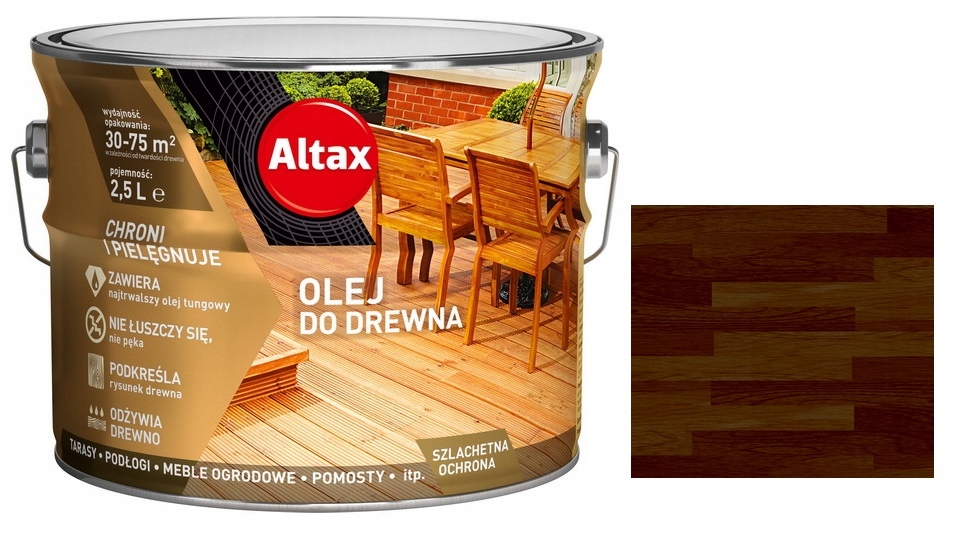 Altax Olej Do Drewna Tarasów 2,5L Palisander Angielski