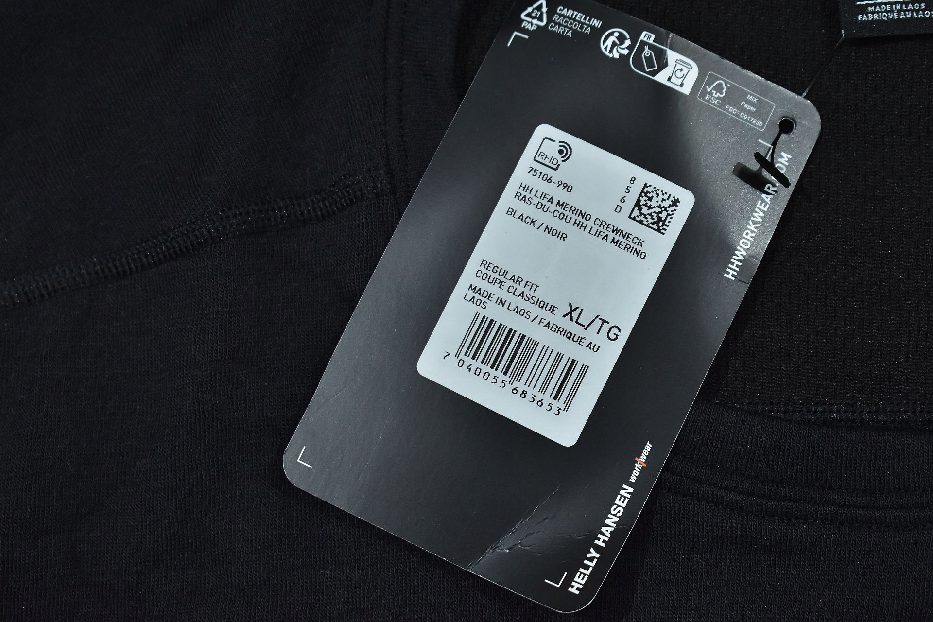 HELLY HANSEN Lifa Merino Crewneck Męska Koszulka Termoaktywna XL Rozmiar XL