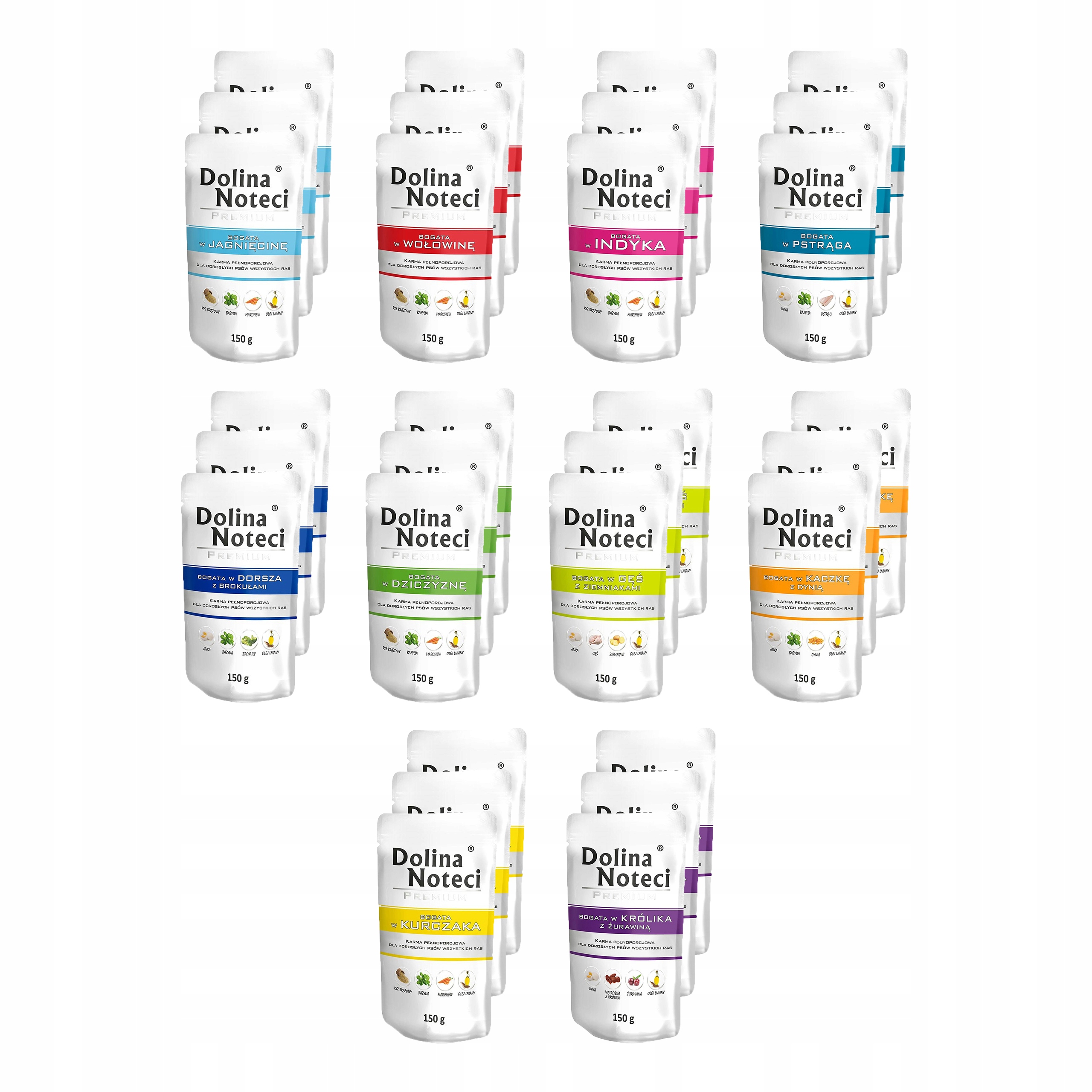 Levně Dolina Noteci Premium MIX Chutí 30 x 150 g krmivo pro psy bez obilovin