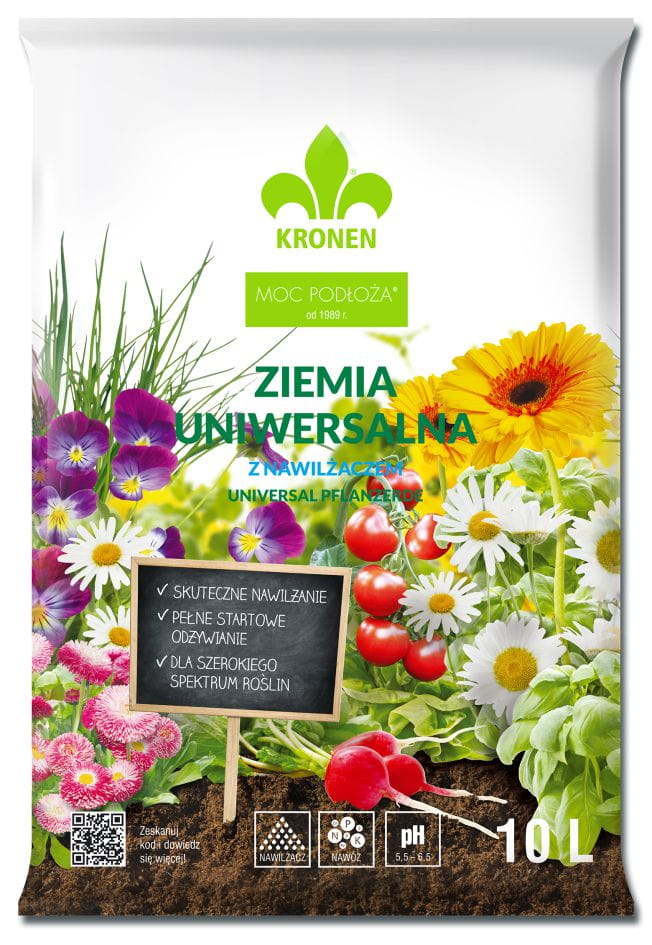 

Ziemia uniwersalna 5,5-6,5 pH 10l z nawilżaczem