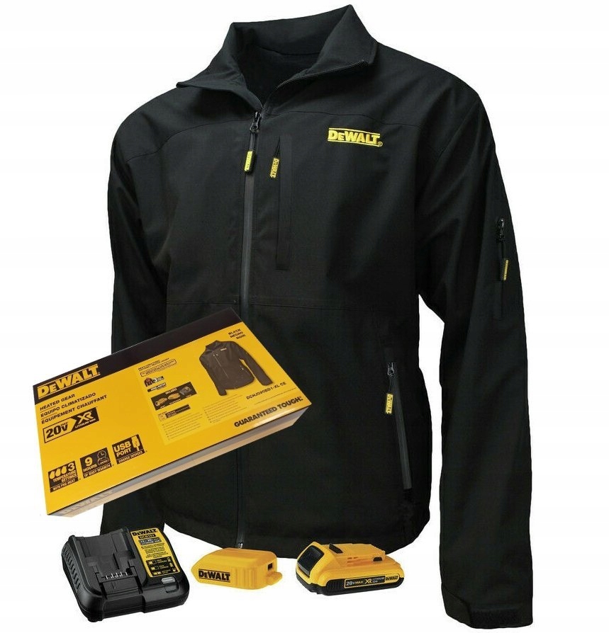 Ogrzewana kurtka DeWALT DCHJ090BD1 18V 2.0Ah Adapter Usb rozmiar M