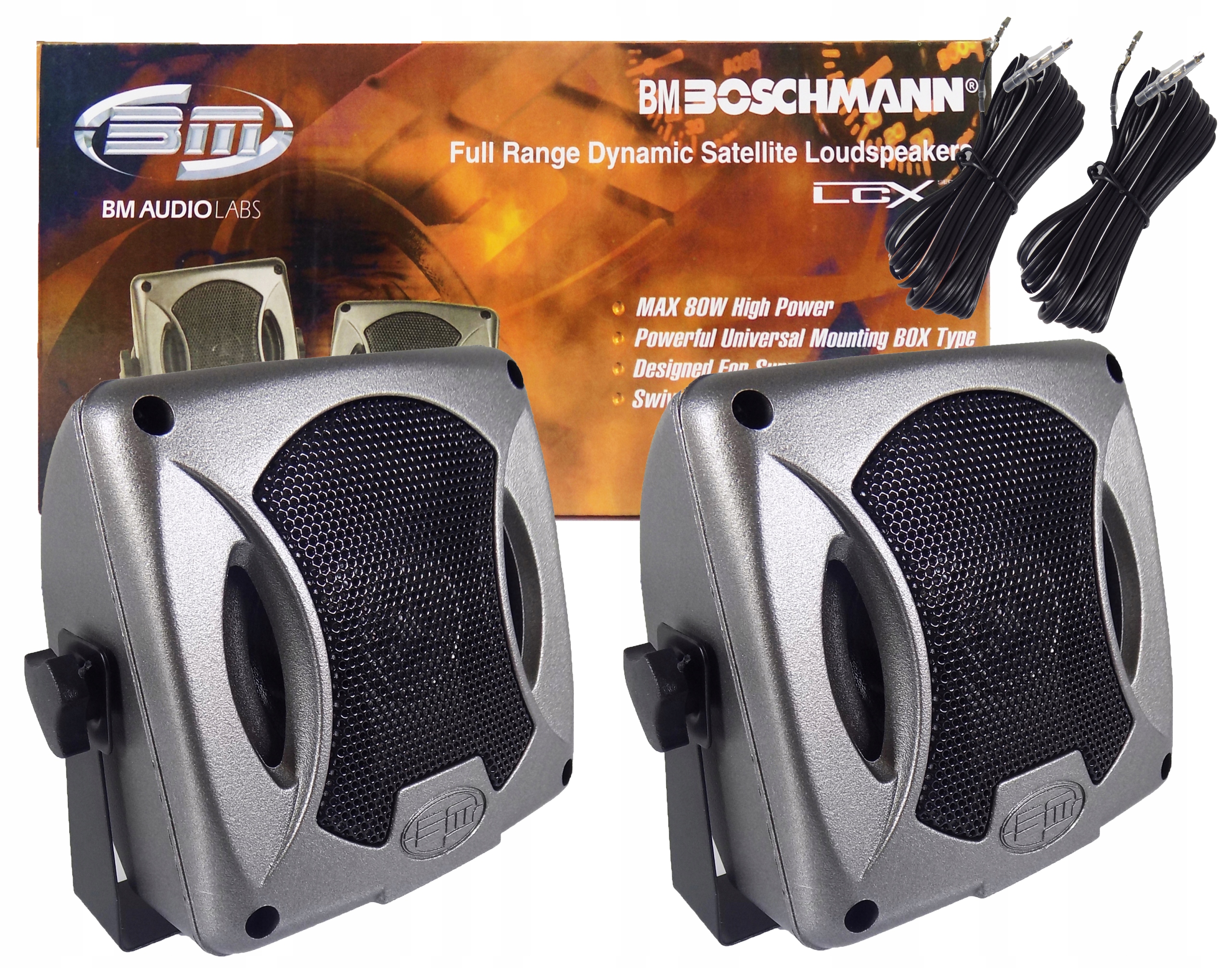 GŁOŚNIKI KOLUMNY SAMOCHODOWE UNIWERSALNE + UCHWYTY Marka Boschmann