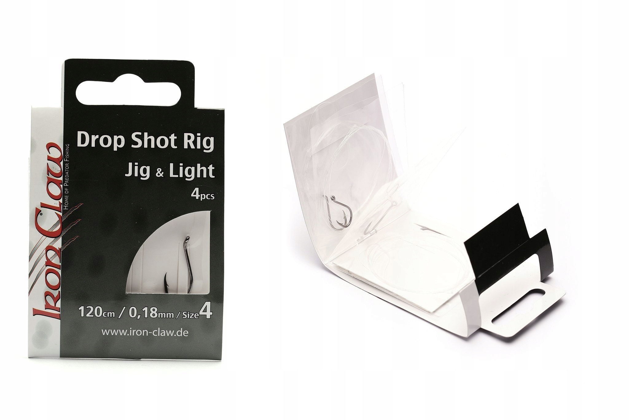 Gotowe Przypony Drop-shot Iron Claw 0,18mm/4szt