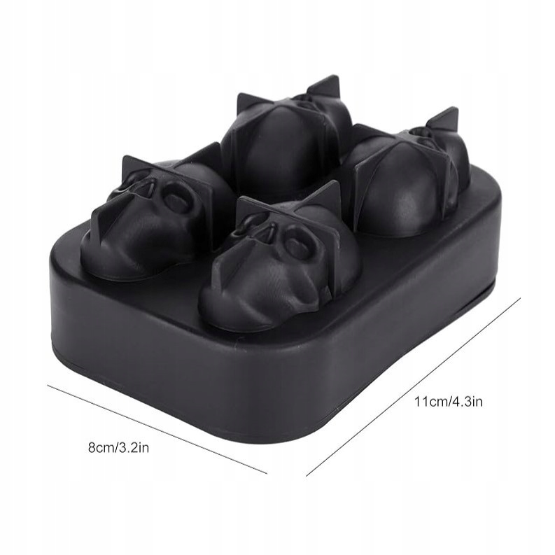 FORMA FOREMKA DO KOSTEK KOSTKI LODU LÓD SILIKONOWA FOREMKI CZASZKI 3D XL Kod producenta 3666339122485