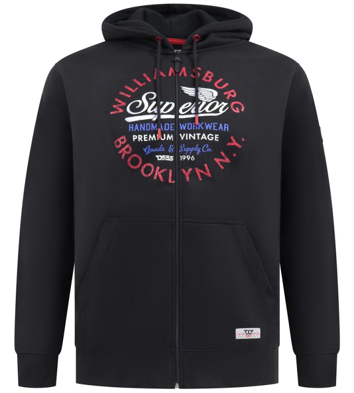 Velká pánská mikina s kapucí Duke D555 Velké velikosti 2XL