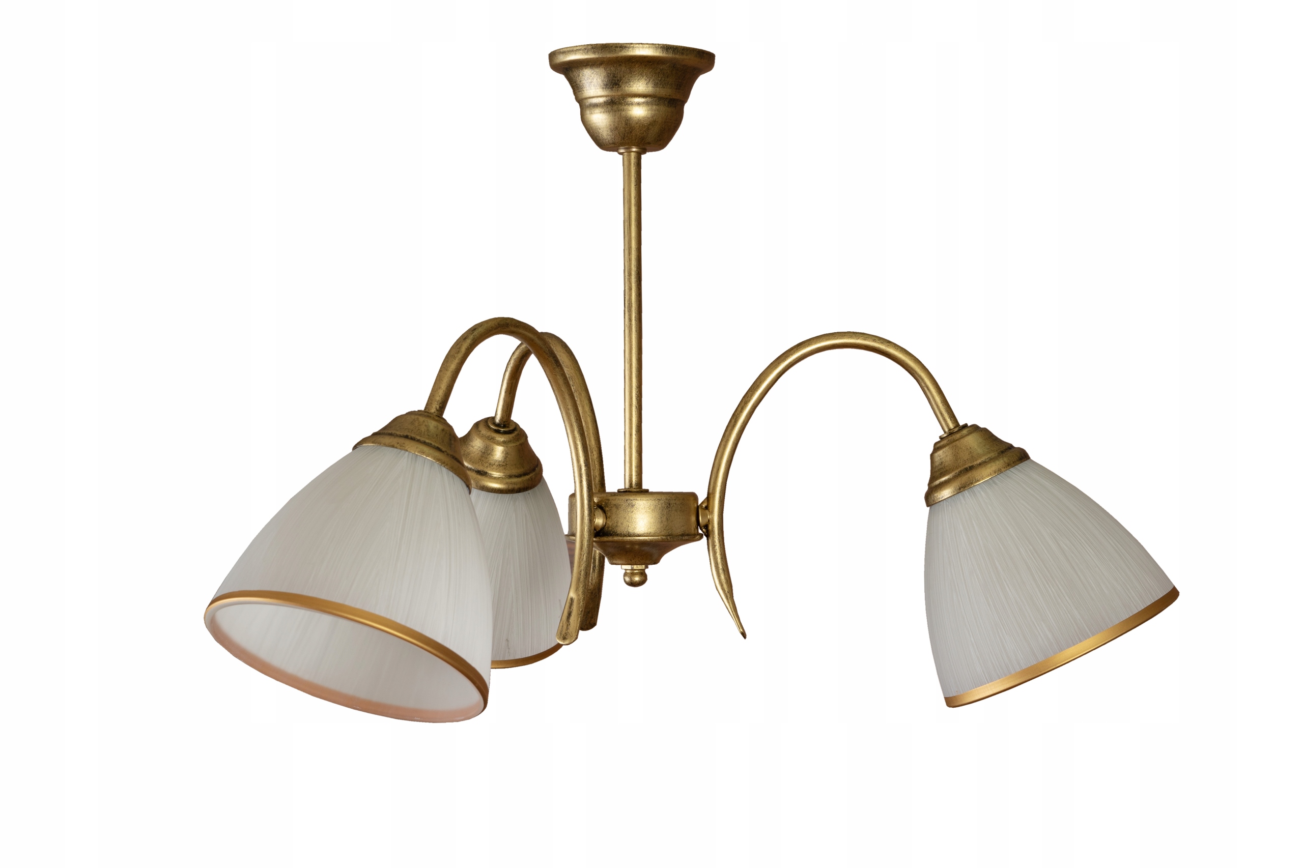 Żyrandol 3 Lampa trójka oprawa Neptun III Złoty