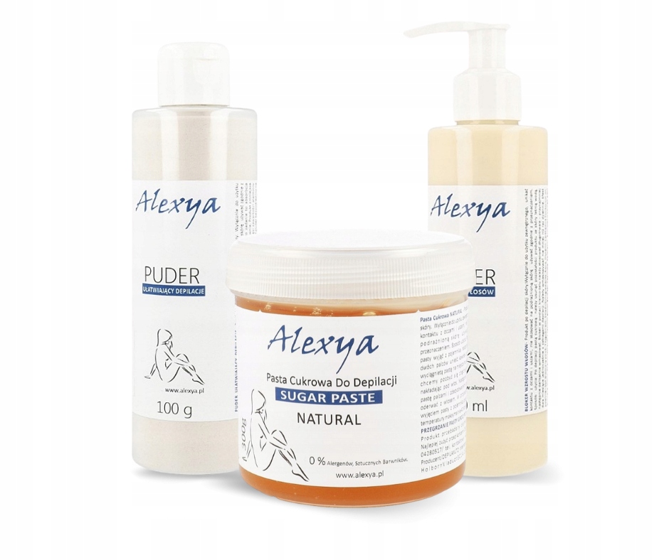 

Alexya Zestaw Pasta Cukrowa Natural, Bloker, Puder