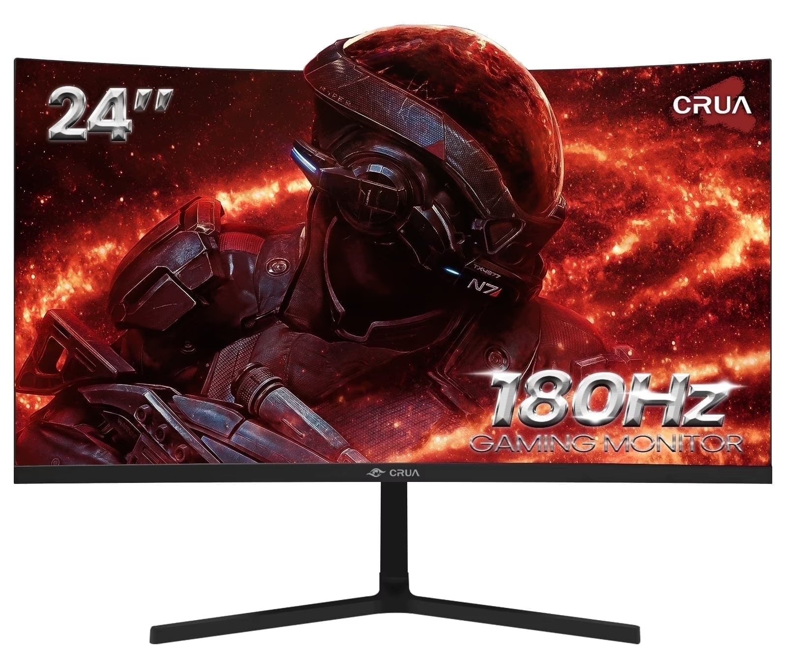 Herní monitor Crua 24" Curved Fhd 180Hz 2ms FreeSync Hdmi Dp