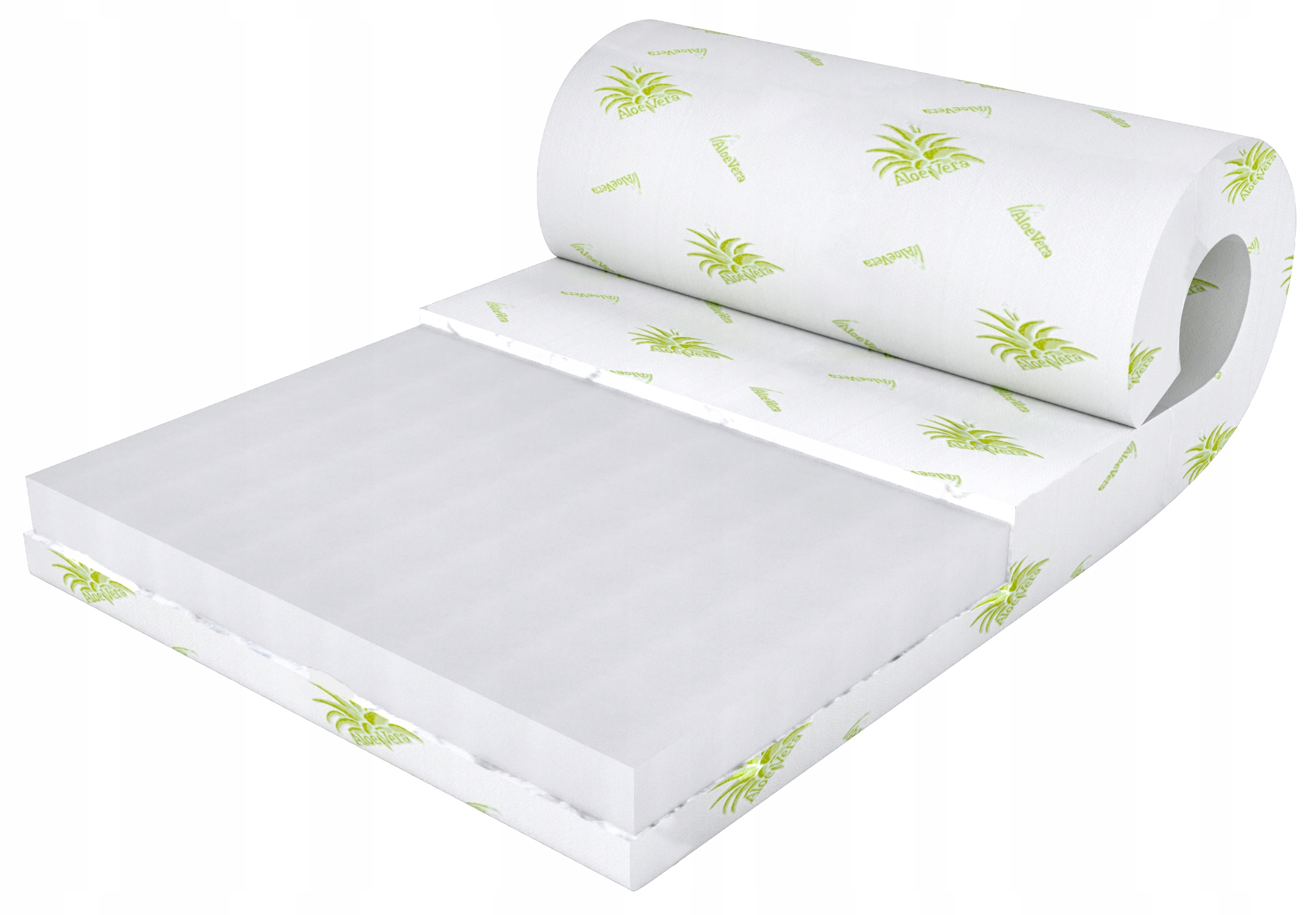 Materac nawierzchniowy 160x200 Topper Aloe Vera 4 cm – nakładka na materac