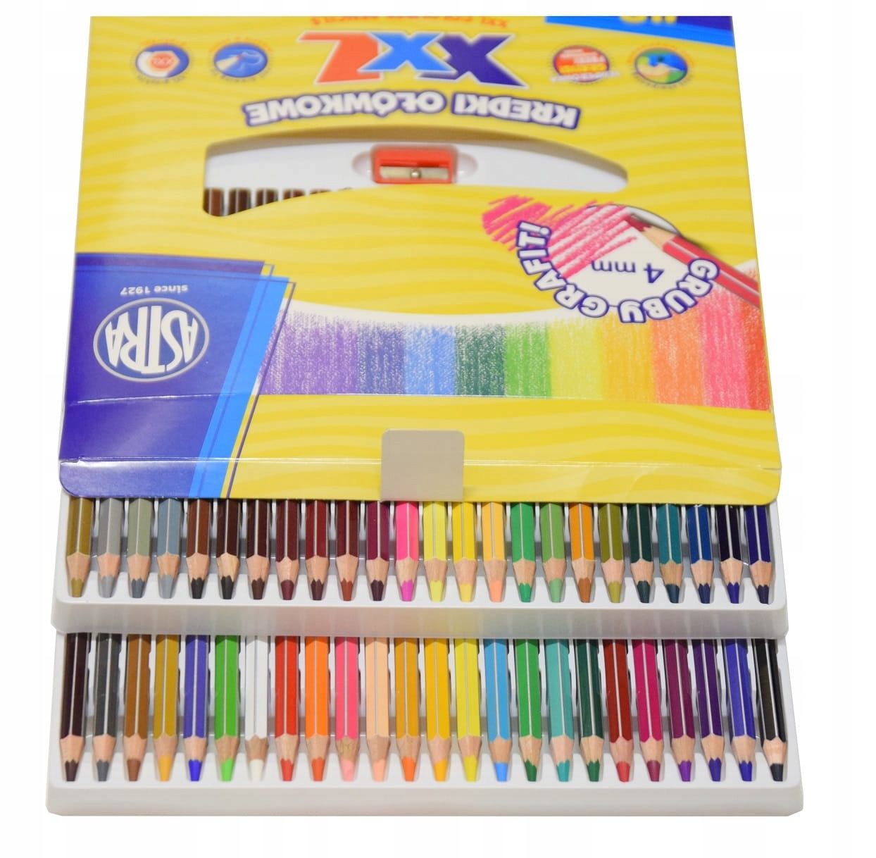 KREDKI OŁÓWKOWE ASTRA GRAFIT 4mm GRUBY XXL 48 KOL Rodzaj ołówkowe