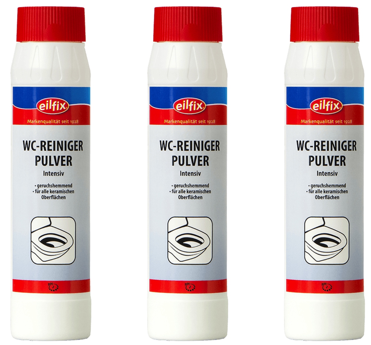 

Eilfix Wc-reiniger Pulver Zestaw 3 proszków do Wc