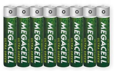 

Baterie cynkowo-węglowa Megacell R03/AAA 8 sztuk