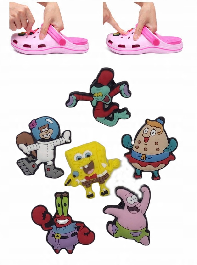 

Przypinki Jibbitz Do Butów Crocs SpongeBob 6szt