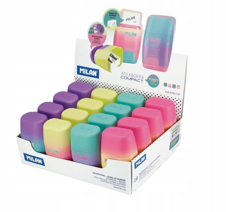 Temperówko-gumka Compact Sunset (16SZT) Milan