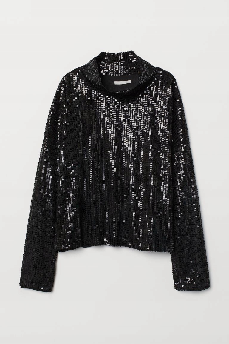 

bluzka cekinowy top H&m trend 36 S U373