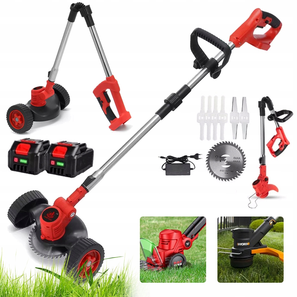 Akumulátorová Vyžínač Na Trávy S 18V Baterií A 2 Bateriemi, 2500 W