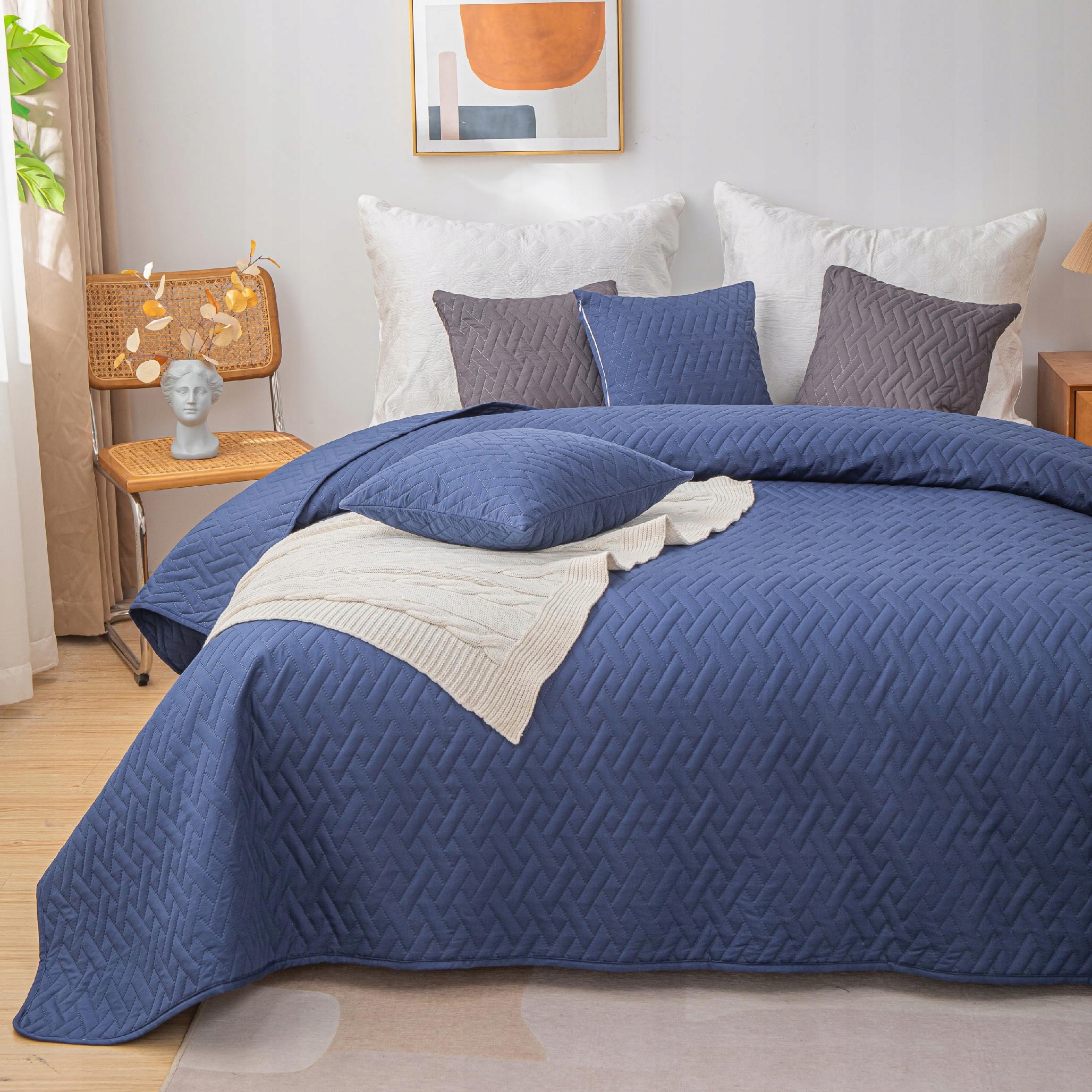 NARZUTA NA ŁÓŻKO PIKOWANA DWUSTRONNA KAPA KOC PLED DASH 240x220CM Materiał wykonania mikrofibra