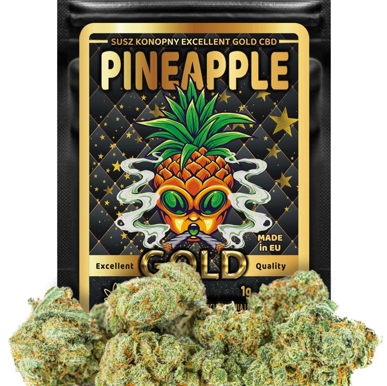 Cbd Susz Konopny Ananas Pineapple Gold Produkt Naturalny Świeży Mocny 5G