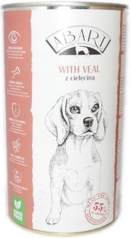

Abart Dog with Veal - 55% mięsa Sos 1,24kg