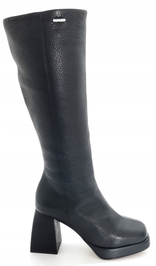 Kožené kozačky na sloupku Bottero černé, velikost 37