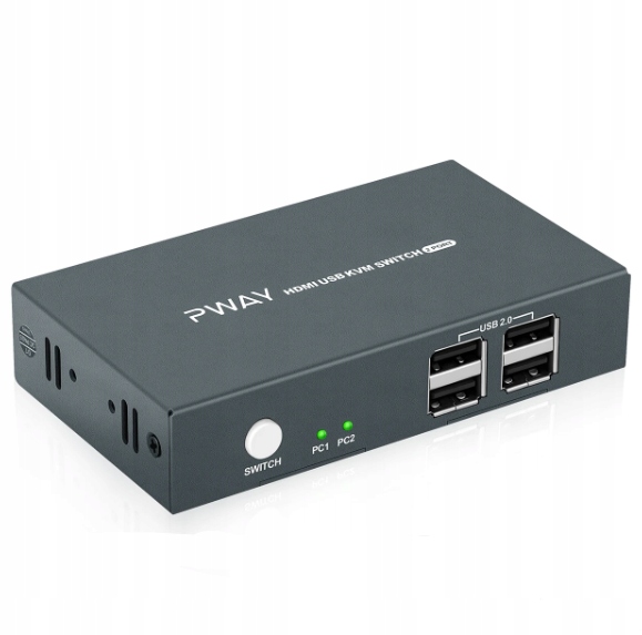 PWAY MODEL PW-S7206H HDMI HDMI KVM SWITCH 2 IN 1 OUT, 2 PORTY