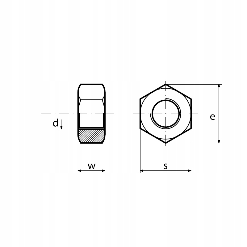 NAKRĘTKA SZEŚCIOKĄTNA M8 DIN934 KL.6 OCYNK 1KG Kod producenta M8DIN934 PanChanPL