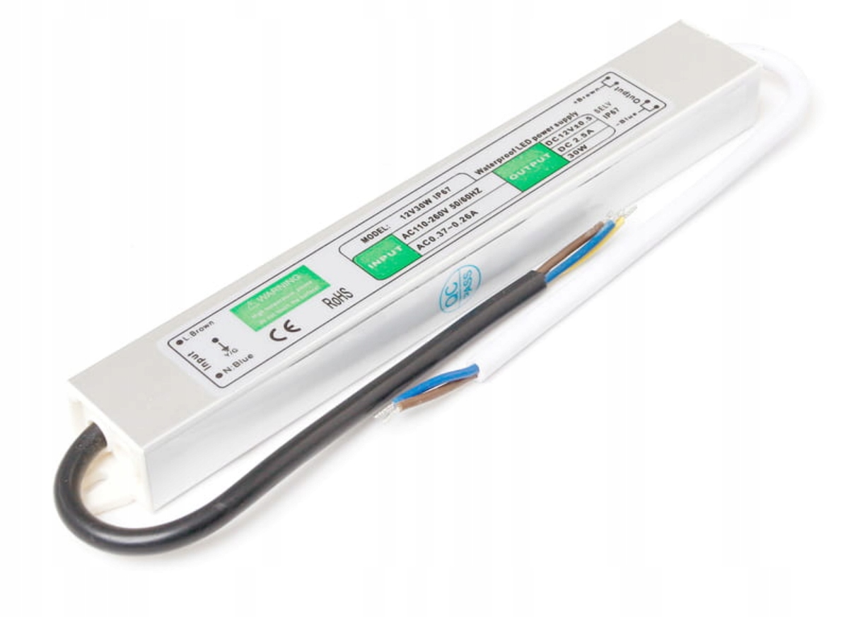 

Zasilacz montażowy premium 30w ip67 wodoodporny