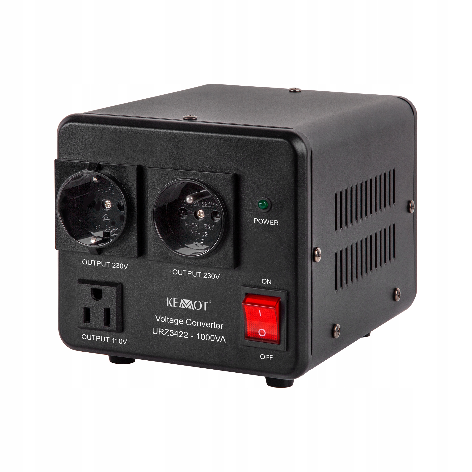 Dvojsmerný konvertor napätia Kemot 800 W 1000 Va 115 V <=> 230 V