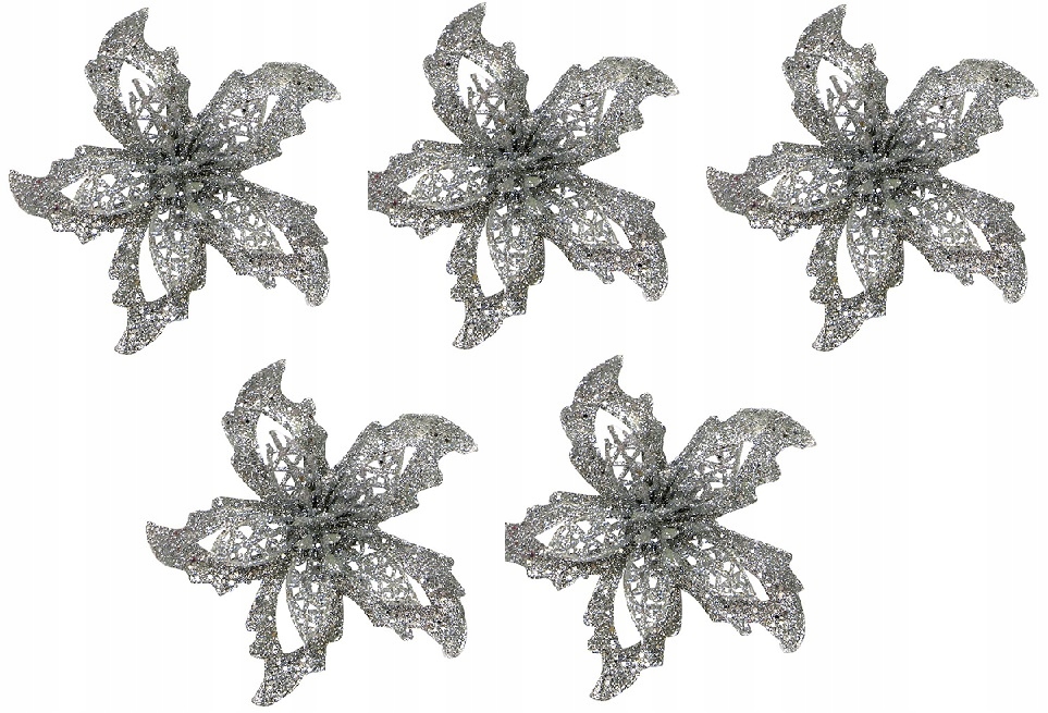 

316 5x Srebrna Gwiazda Betlejemska Klpis Na Stroik