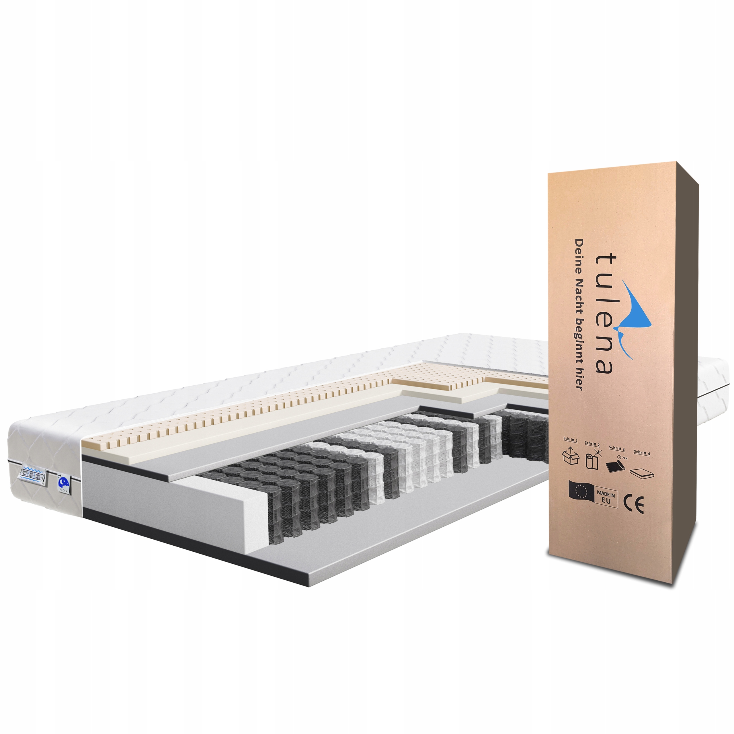 Materac 100x190 miękki H1 H2 Memory Lateks 7 Stref dwustronny oddychający