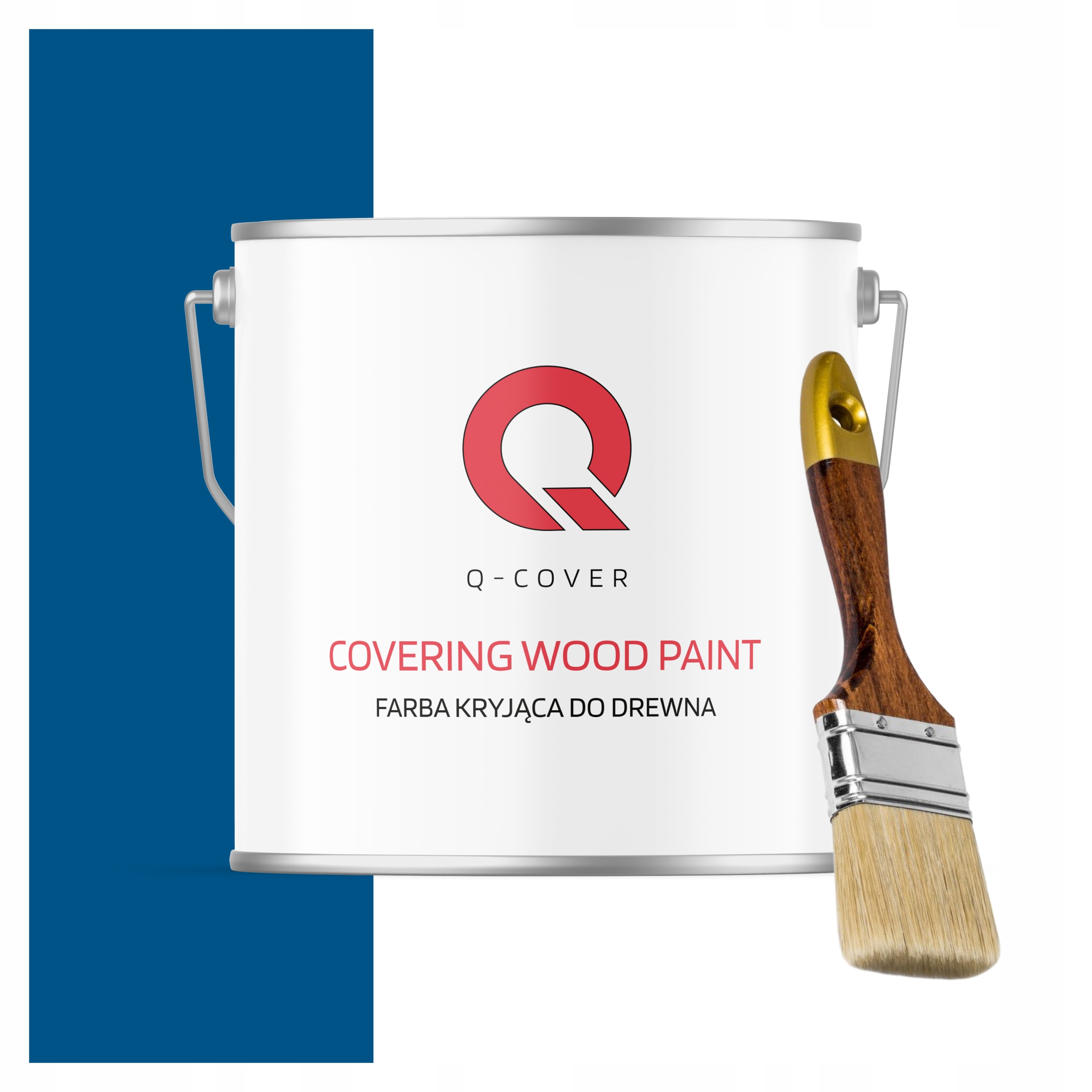 Krycí Barva na dřevo a renovaci nábytku 5L, polomatná, barva modrá štětec