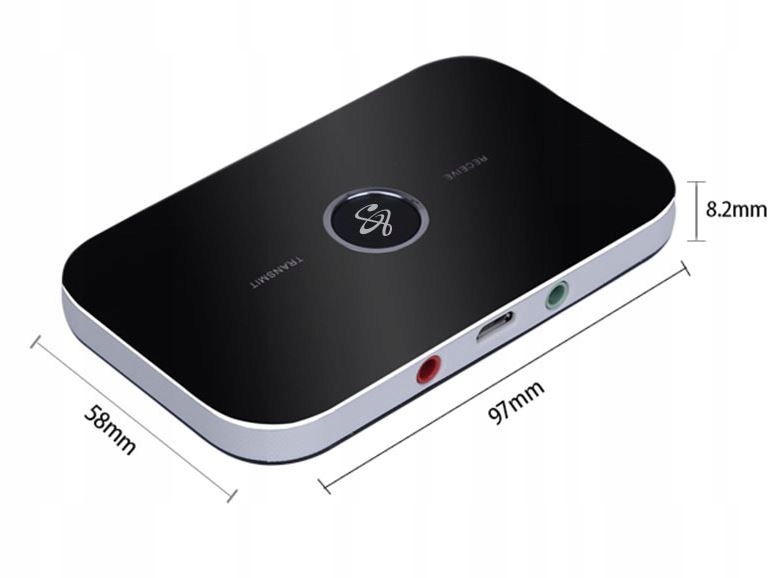 Adapter Bluetooth Interlook B6-Czarny Zasięg 10 m