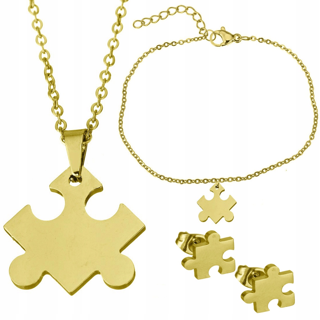

Złoty Komplet 3W1 Puzzle Stal 316 KP45P
