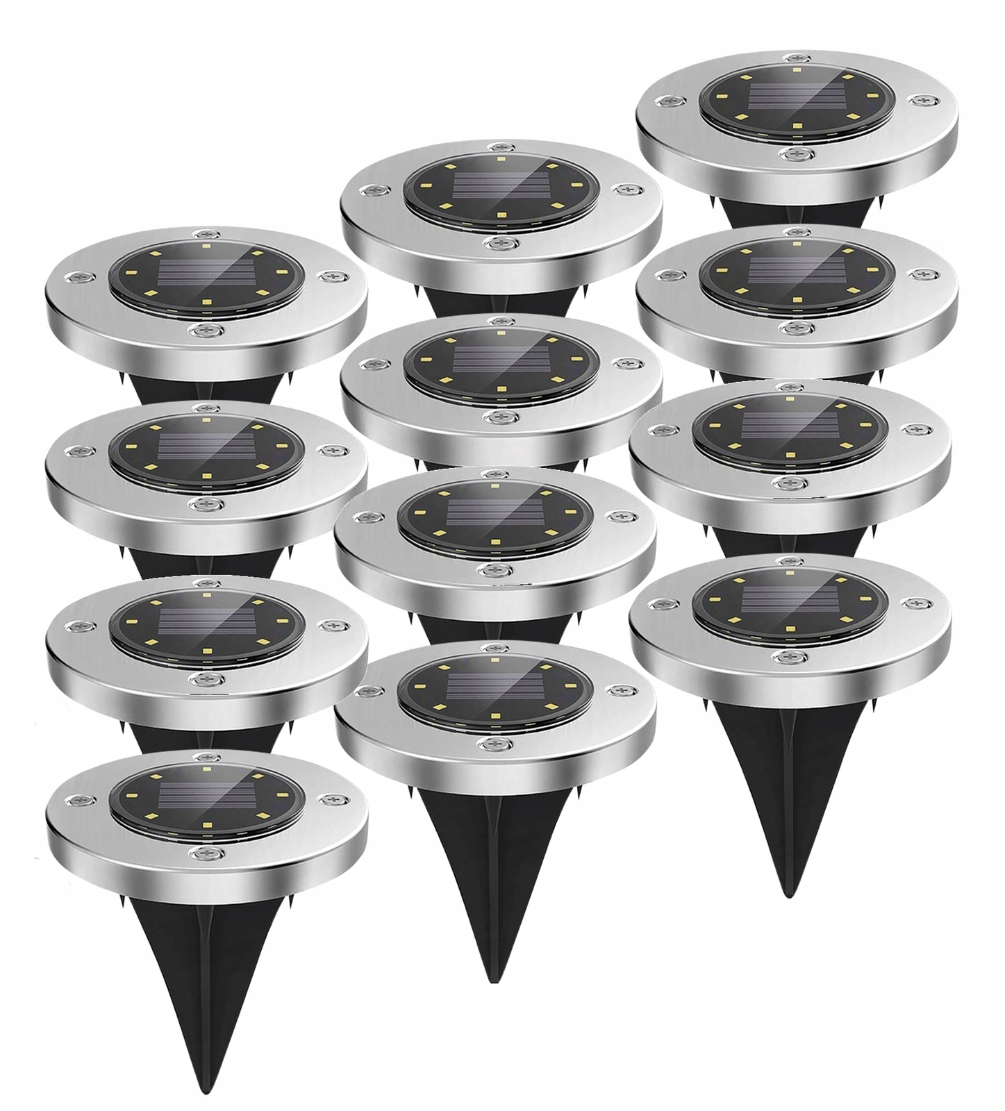 Lampa Led Solarna Ogrodowa Najazdowa Wbijana 12 Szt.