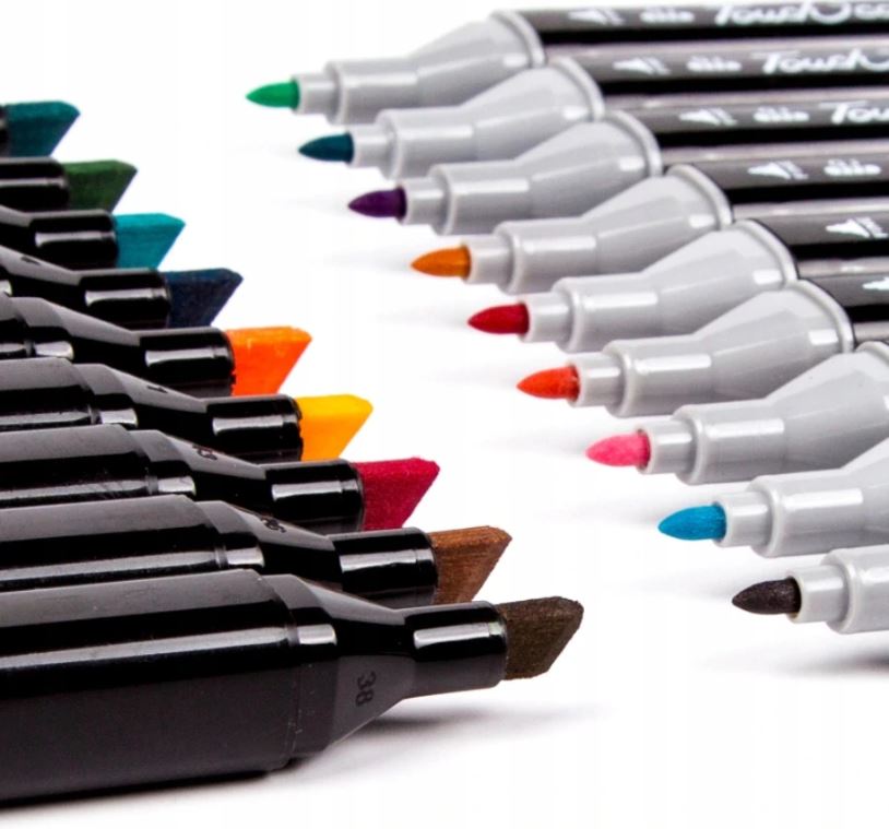 MARKERY ALKOHOLOWE 80 SZT ZESTAW DWUSTRONNE TORBA Marka inna