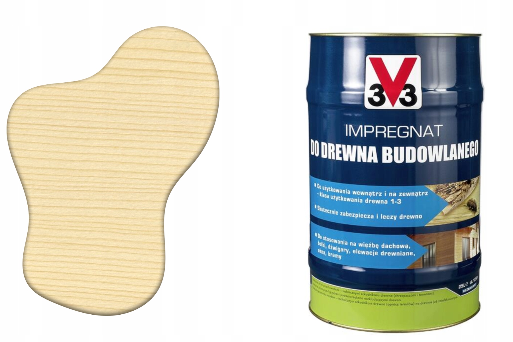 3V3 Preparat Impregnat Drewna Altax Bezbarwny Wiezby Dach Robaki 25L