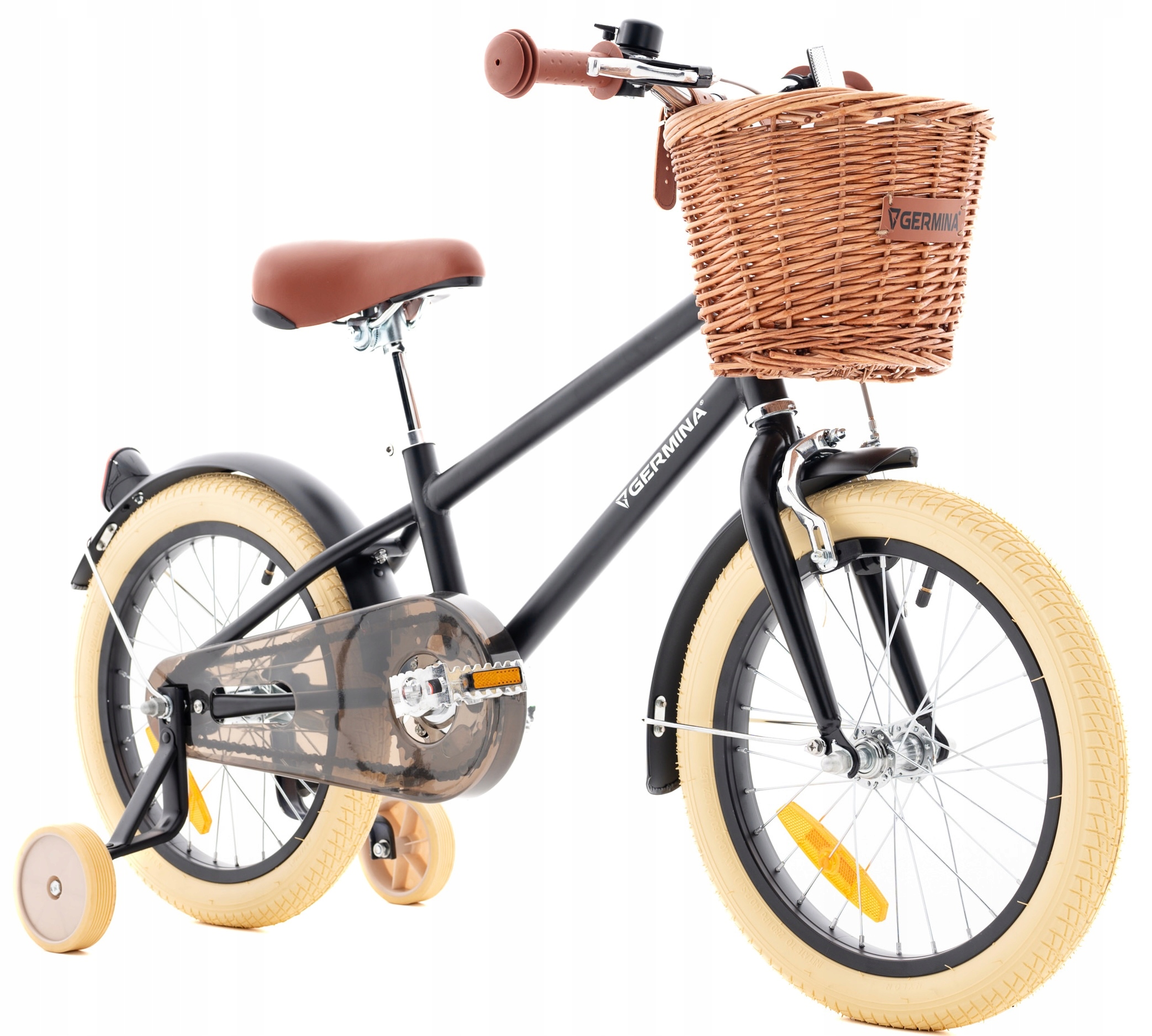 Rower Dziecięcy Germina Vintage 16'' Dla Chłopca/ Czarny/ Bezpieczny