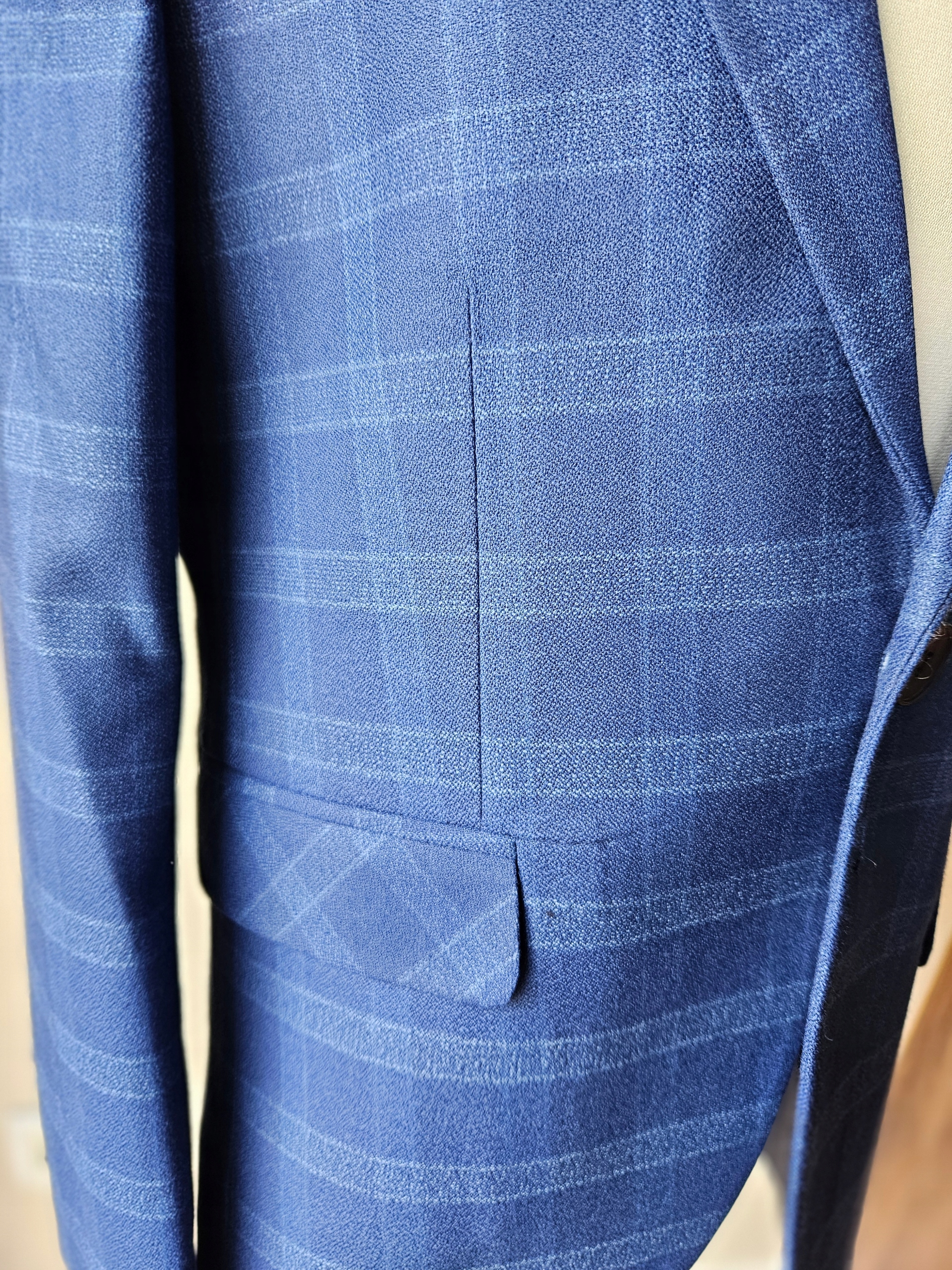 Marynarka dla chłopca granatowa w kratę 8 lat Materiał dominujący bawełna