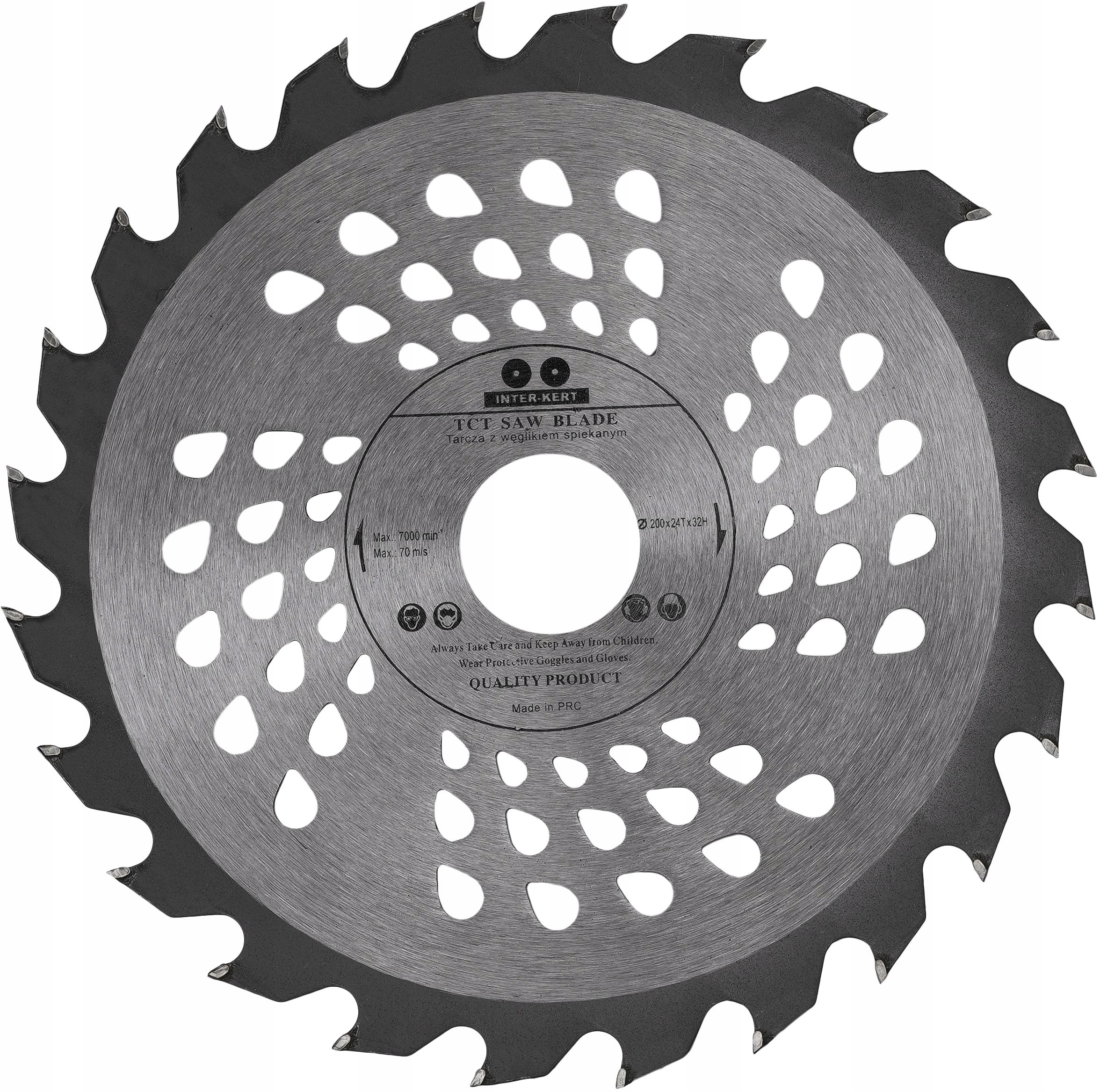 TARCZA WIDIOWA DO DREWNA PIŁA TNĄCA 200x32/24T Marka INTER-KERT