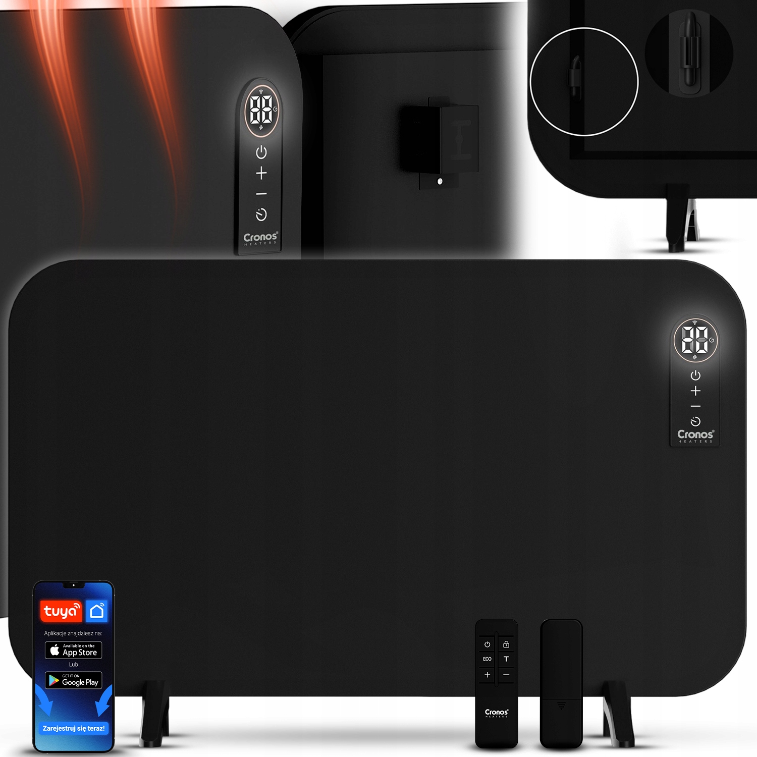 Elektrický Infračervený Ohrievač Panel Žiarič Ir 750W WiFi Nožičky