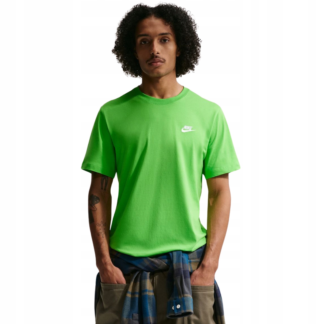 Tričko pánské Nike Club Tee zelené AR4997 311 L