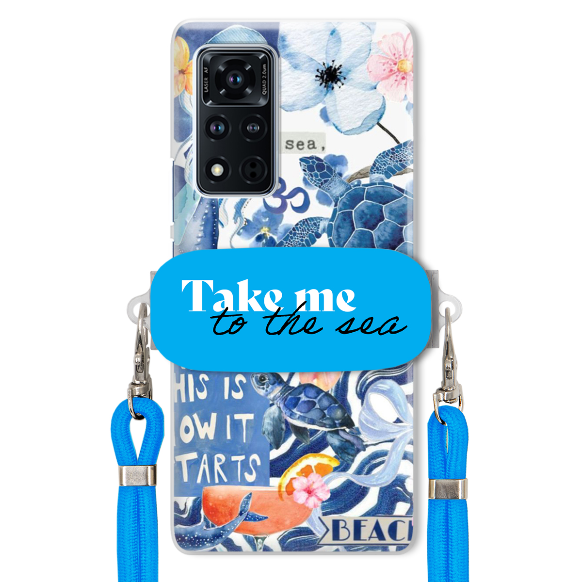 Pouzdro pro Huawei Honor View 40 Premium Vodítko modré držák Take Me To The Sea