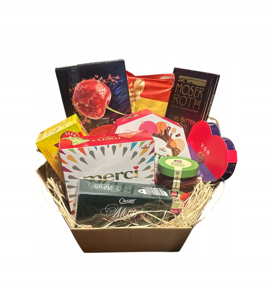 Levně Koš Na Den Žen Dárkový, Mnoho Sladkostí K Narozeninám A Jmeninám