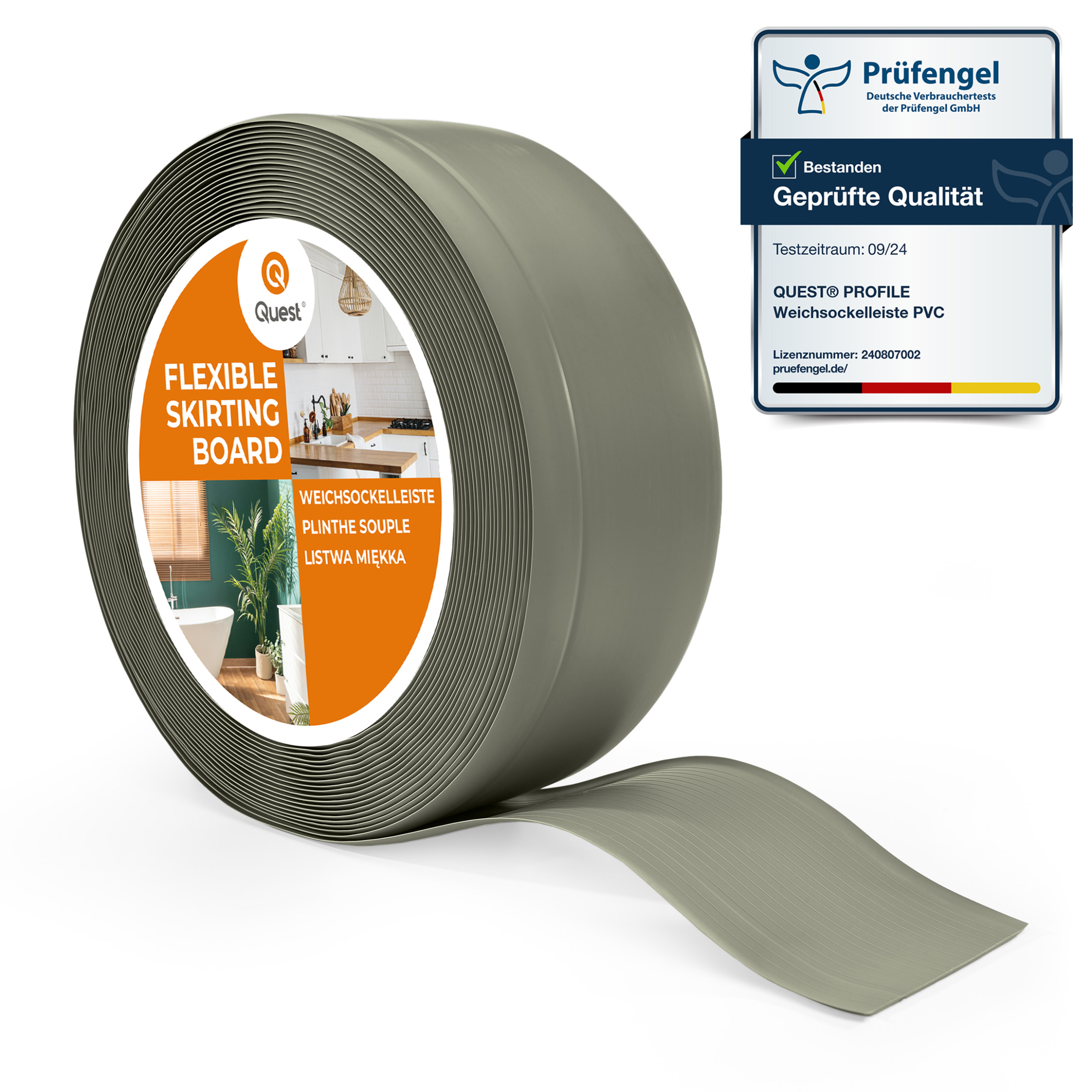 Podlahová lišta z Pvc flexibilní soklová lišta soklová lišta 70/20 olivová, 2