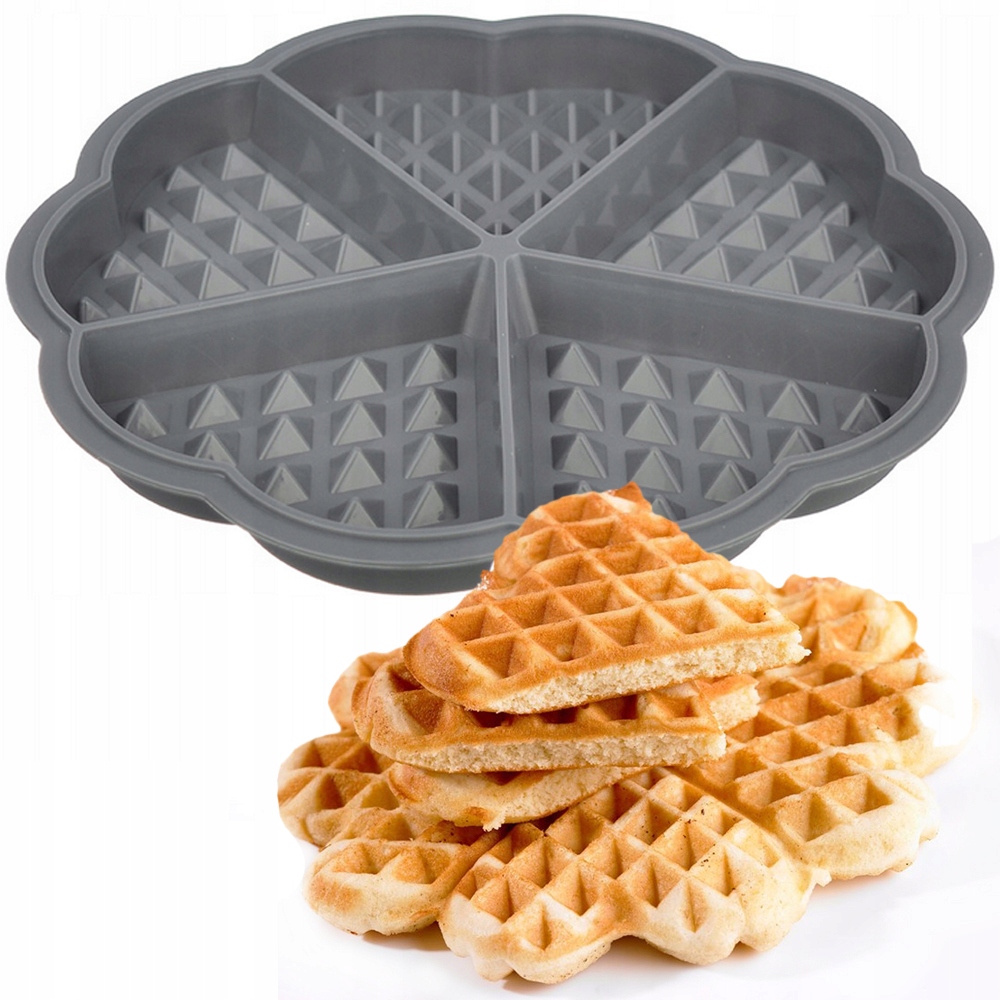 

Silikonowa Forma Do Pieczenia 5 Gofrów Serca